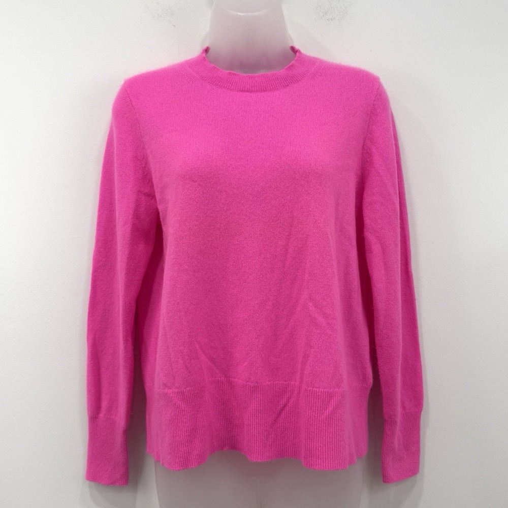 J Crew 100% Cashmere Sweater S Pink Quiet Luxury Preppy Feminine Classic Fit
